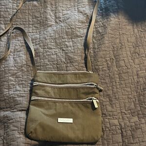 Baggallini Olive Crossbody Bag with Zippers